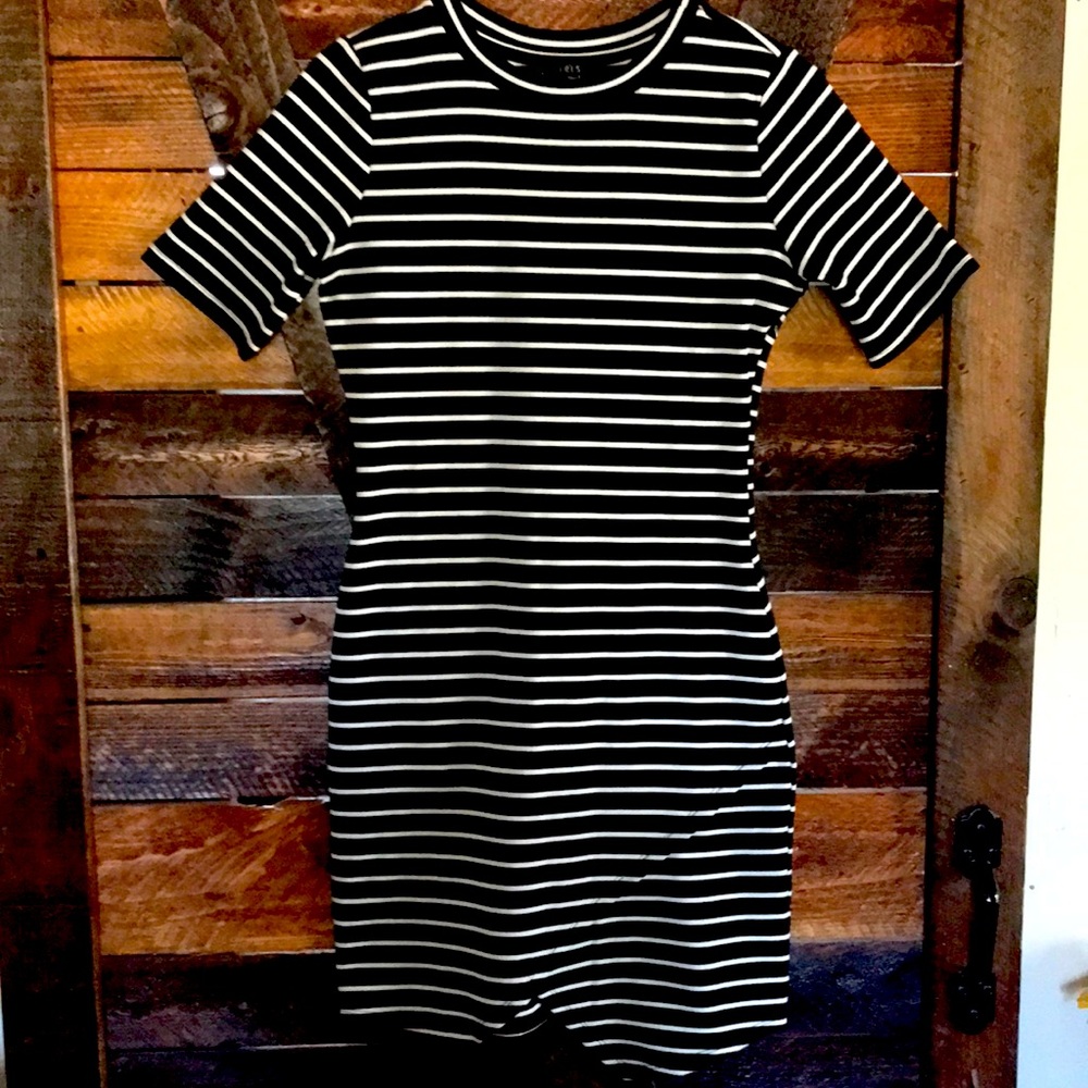 Curvy Black And White Dress